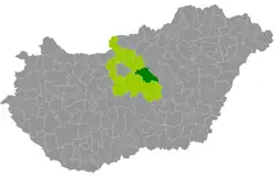 Nagykáta District within Hungary and Pest County.