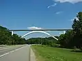 The bridge viewed from State Route 96, looking southeast