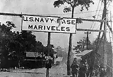 Entrance to Naval Base Mariveles after the fall of Bataan.