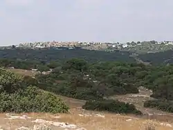 Nehusha seen from the hill of Khirbat Umm Burj