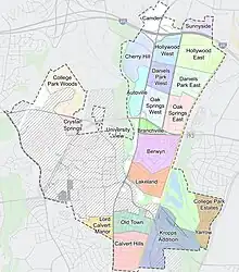 Neighborhoods in College Park, MD