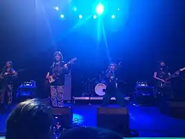 Nemophila performing at Gramercy Theatre, New York in March 2023 (L-R: Hazuki, Haraguchi-san, Tamu, Mayu, Saki)