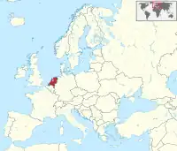 Location of the Netherlands within Europe