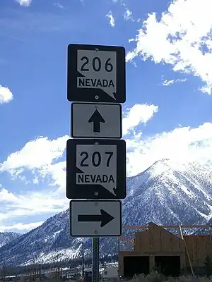 Nevada State Highway Signposts in the Carson Range