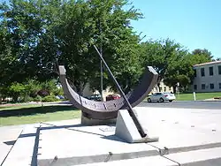 Sundial in front of Hadley Hall