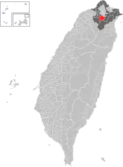 Location of Xindian within New Taipei City