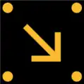 (R4-5R) Lane Closure Ahead - Traffic merge right (Used on motorways where variable lane control is used.)