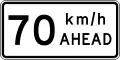 (TW-1B3(70) Road works speed limit ahead - 70 km/h