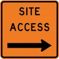 (TW-29) Works site access on right