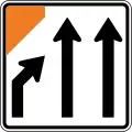 (TW-7.1) Lane management (three lanes, left lane merges)