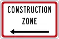 (A41-3) Construction Zone (to the left)