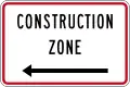 (A41-3) Construction Zone (to the left)