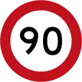 (R1-1) 90 km/h speed limit (2016–present)