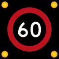 (R1-2.1) 60 km/h variable speed limit