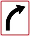 (R4-1) This Lane Must Turn Right