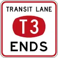 (R4-8.4) Transit Lane ends (T3 version)