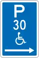 (R6-55.2) Disabled Parking: Time Limit (on the right of this sign)