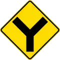 (W11-5.1/PW-12.1) Uncontrolled Y-junction