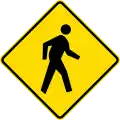 (W16-1/PW-29) Watch for pedestrians crossing