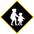 Old version of Watch for children crossing (1960-1987)