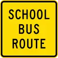 (W16-6.1/PW-34.1) School bus route