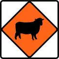 (TW-6.1) Watch for large animals (sheep)