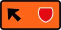 (TW-22) Detour - follow state highway shield (veer left)