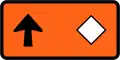 (TW-22) Detour - follow diamond symbol (straight ahead, left-hand)