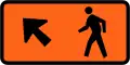 (TW-32) Pedestrians follow this sign (veer left)