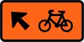 (TW-32) Cyclists follow this sign (veer left)