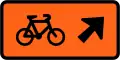 (TW-32) Cyclists follow this sign (veer right)