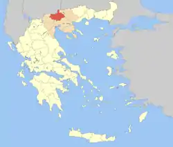 Kilkis within Greece