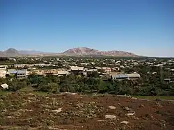 Norashen (left) and Verin Artashat (right) as seen from the ruins of Dvin.