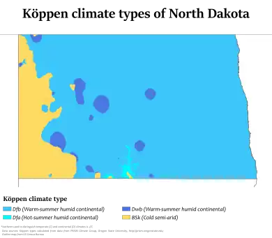 Image 20Köppen climate types of North Dakota (from North Dakota)