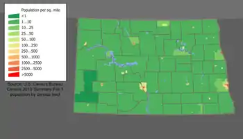 Image 18North Dakota population density (from North Dakota)