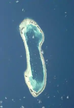 Nukulaelae atoll from space