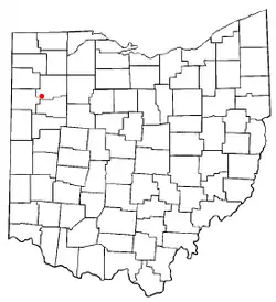 Location of Fort Jennings, Ohio