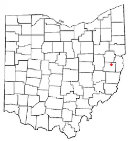 Location of Jewett, Ohio