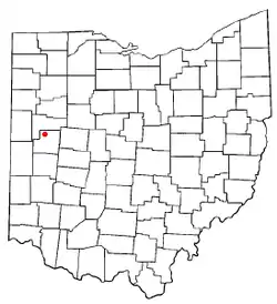 Location of Kettlersville, Ohio