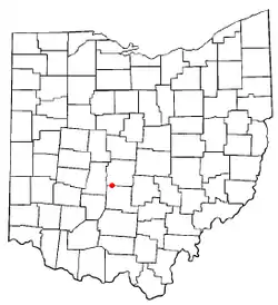 Location of Orient, Ohio