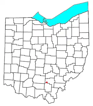 Location of Ray, Ohio