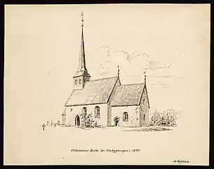 Drawing of the old church