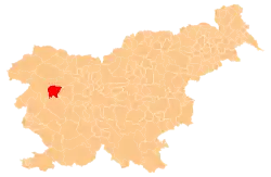 Location of the Municipality of Cerkno in Slovenia