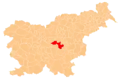 Location of the Municipality of Litija in Slovenia