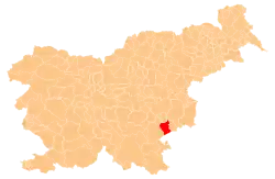 The location of the Municipality of Šentjernej