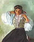 Lina cu mărgele ("Lina with Beads")