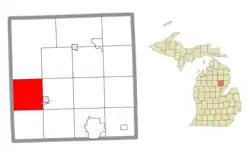 Location within Ogemaw County