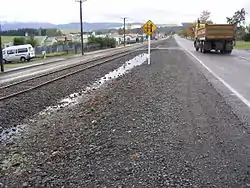 The main street in Ohai running parallel with the Ohai Line