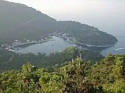 Okuklje, a bay and port on the island of Mljet