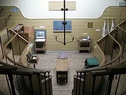 Image showing operating table and viewing galleries in the operating theatre